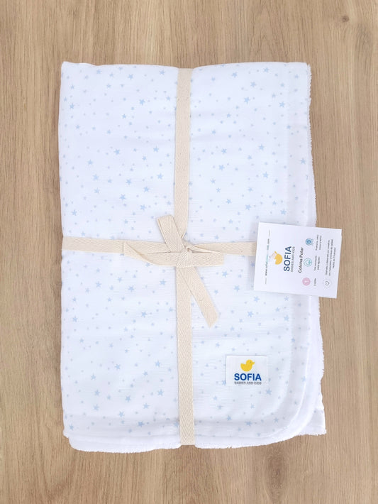 Colcha Polar. Estrellitas Azules