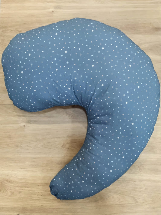 Almohada de lactancia y maternidad XL. Azul Cielo