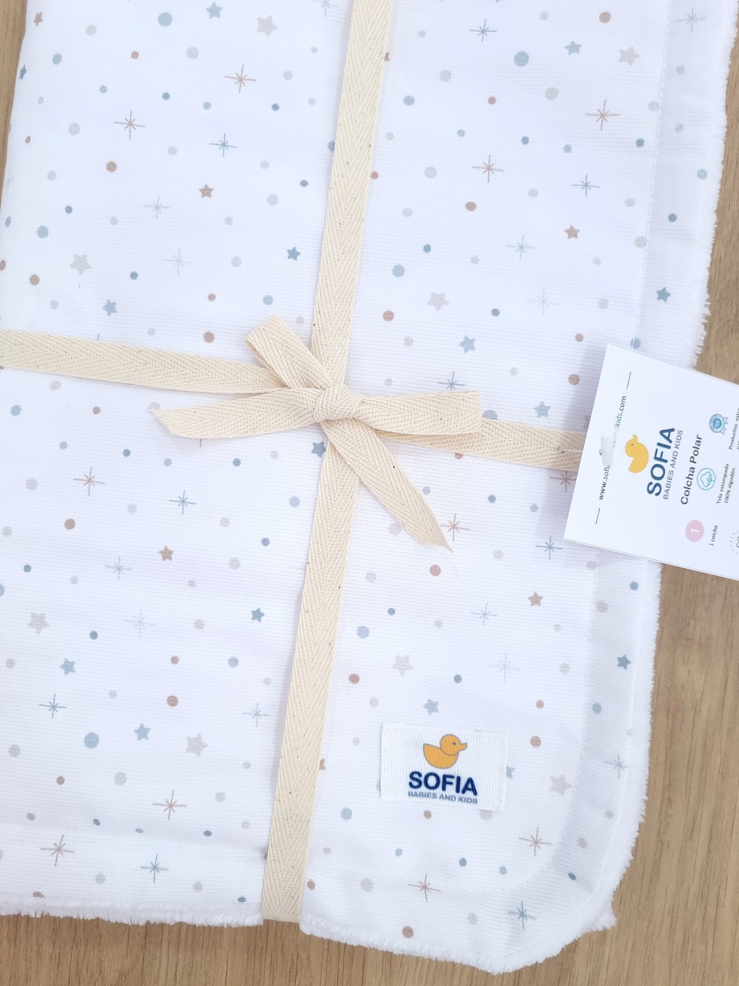 Colcha Polar. Blanco Cielo