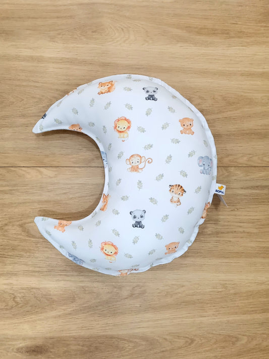 Cojín Luna. Animalitos con hojitas