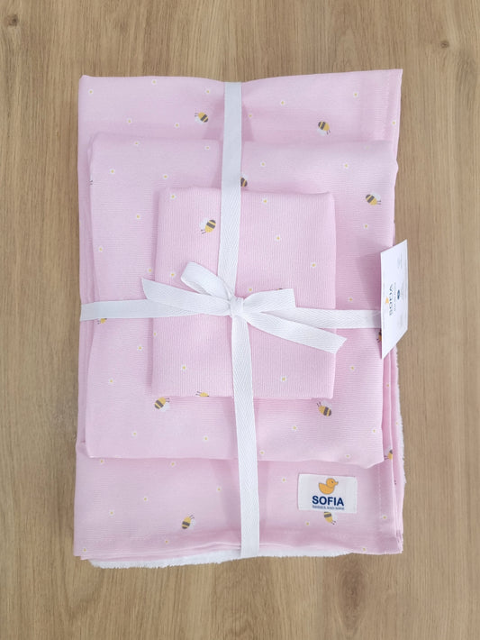Set de Cuna. Abejita Rosa