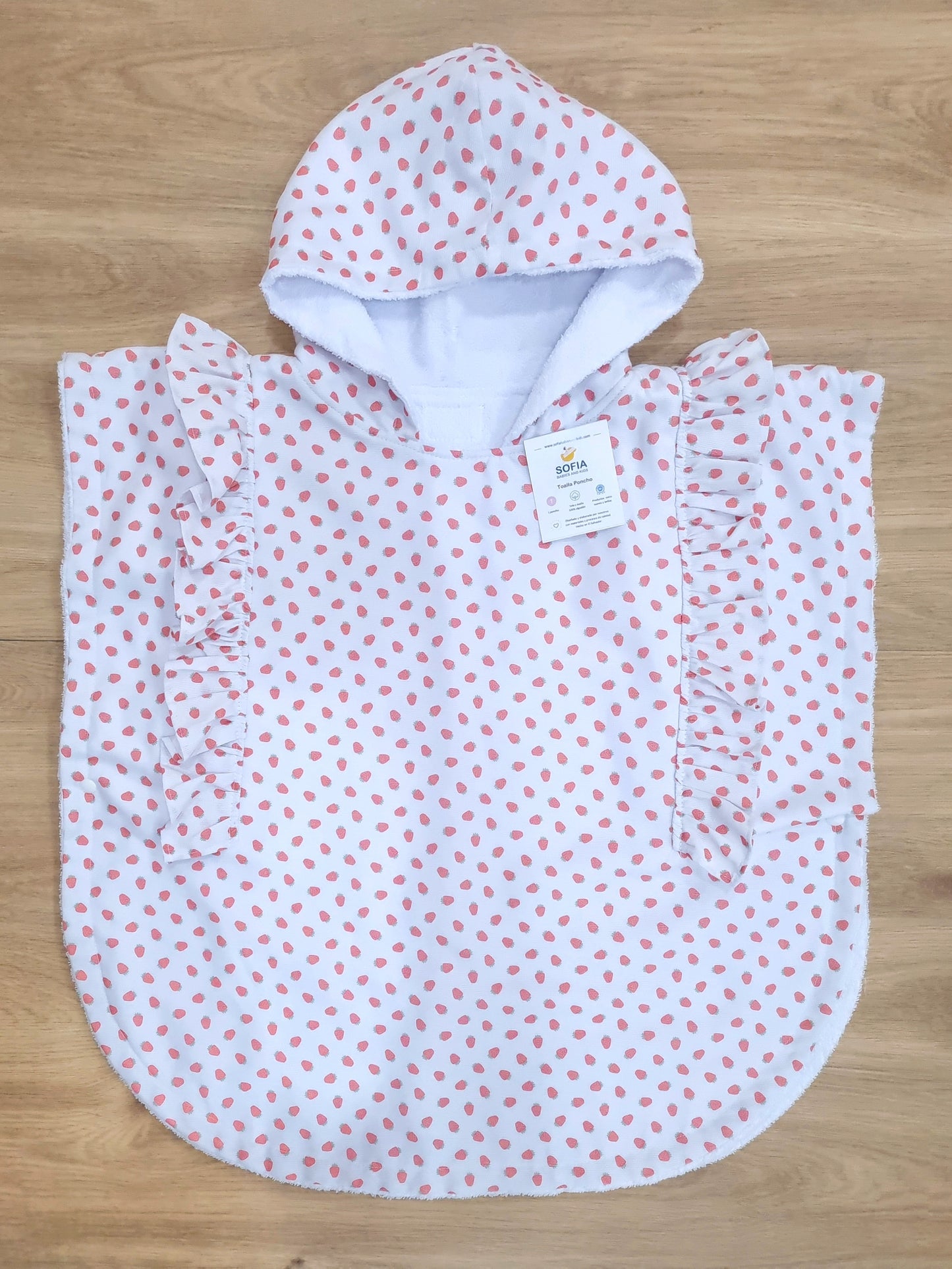 Toalla Poncho Fresas