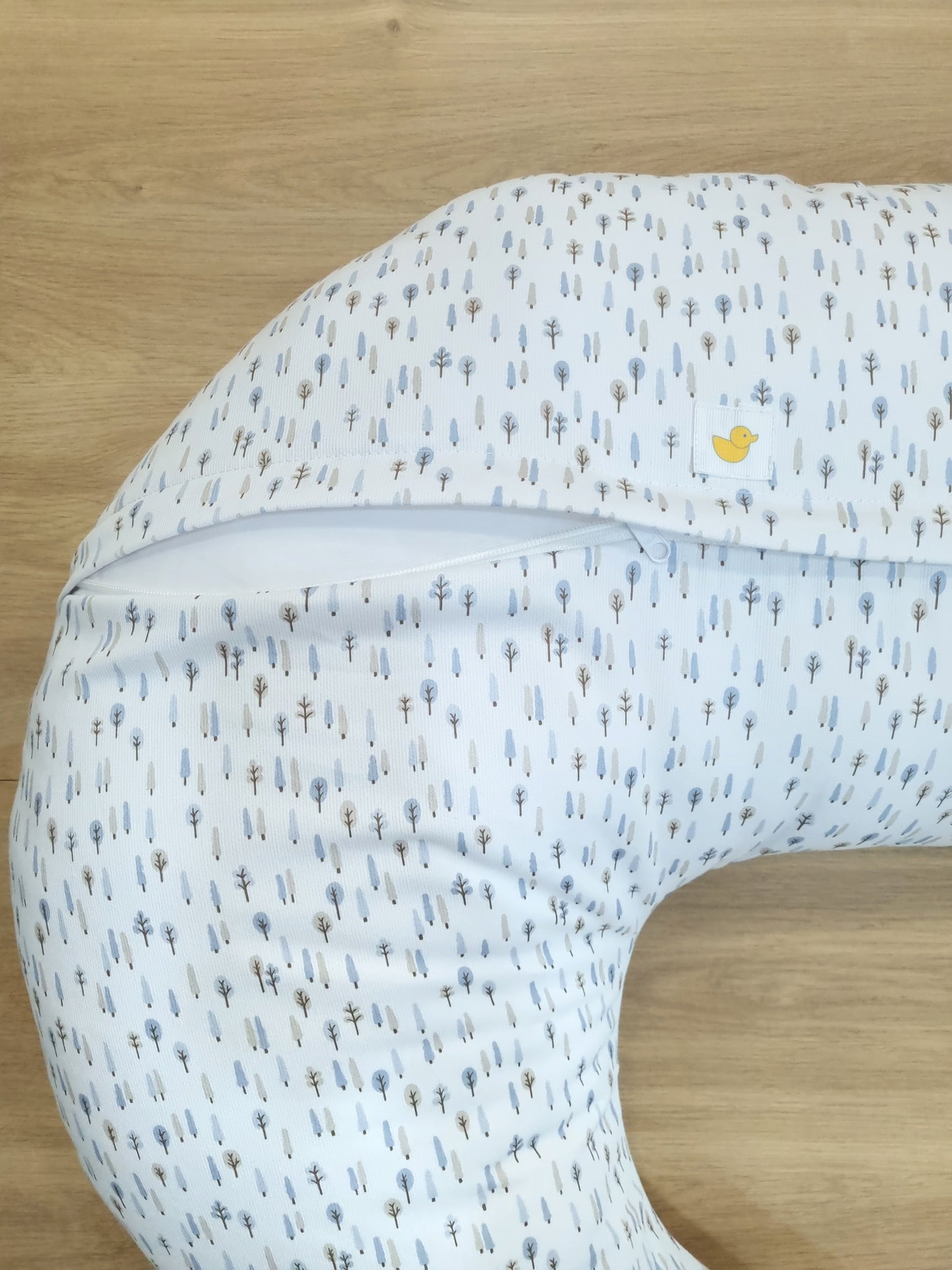 Almohada de lactancia y maternidad XL. Arbolitos Azules