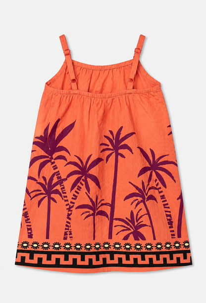Vestido Naranja Palmeras