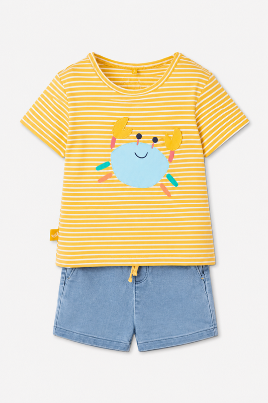 Conjunto Short Amarillo Cangrejito