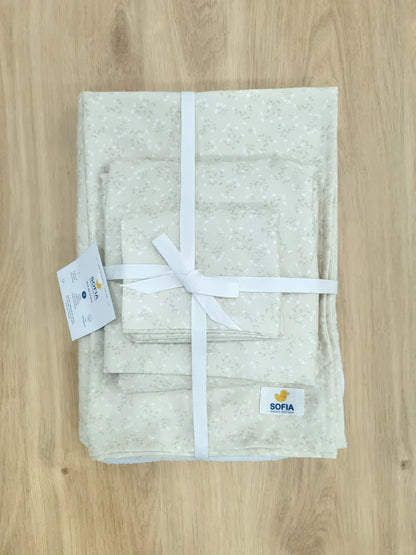 Set de Cuna. Hojitas Cafe