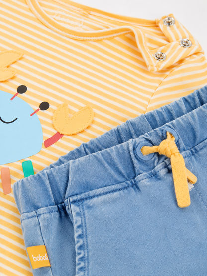 Conjunto Short Amarillo Cangrejito