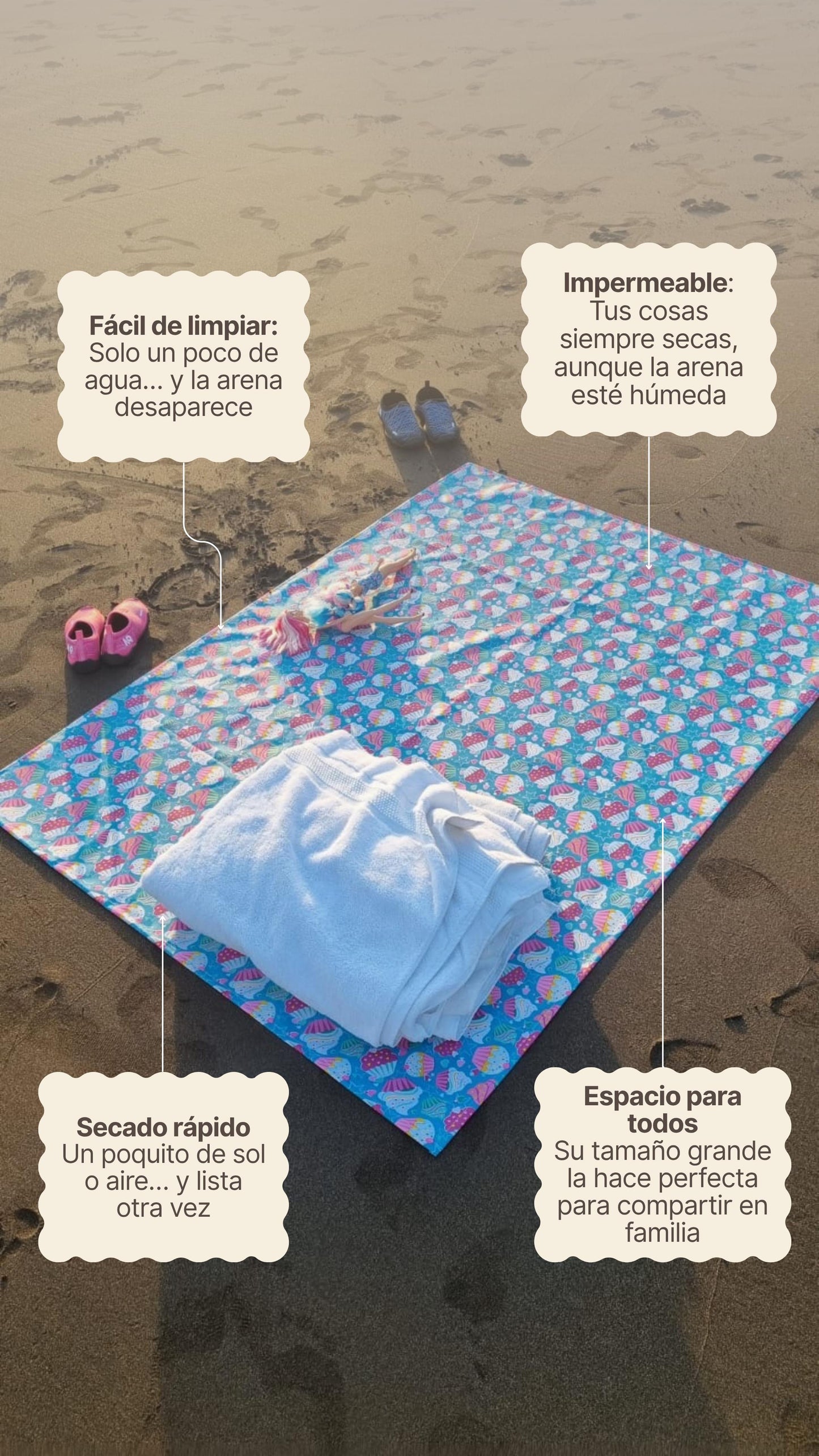 Alfombra impermeable Cup Cakes