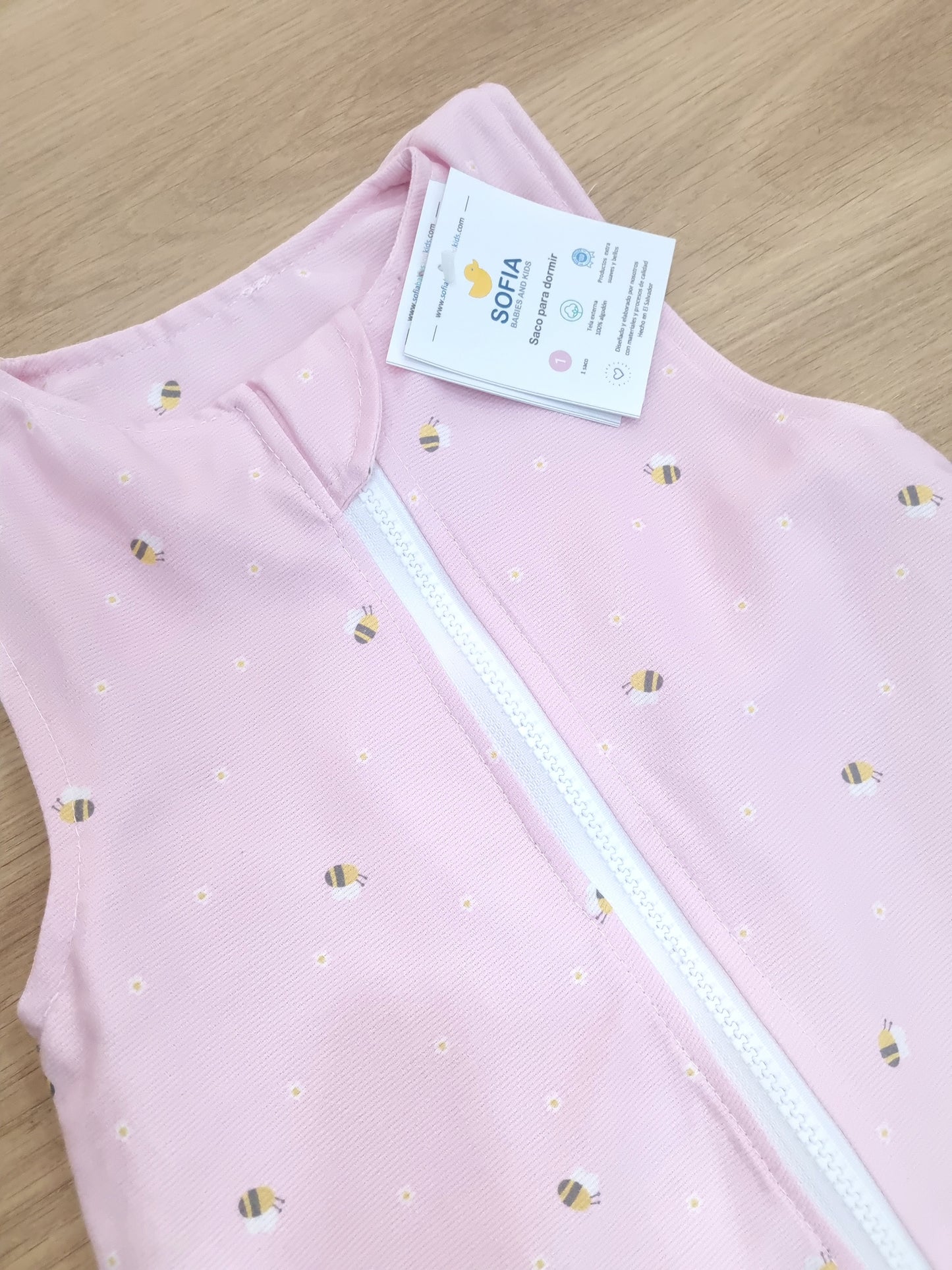 Saco Caliente para bebé. Abejita Rosa 0-6 Meses