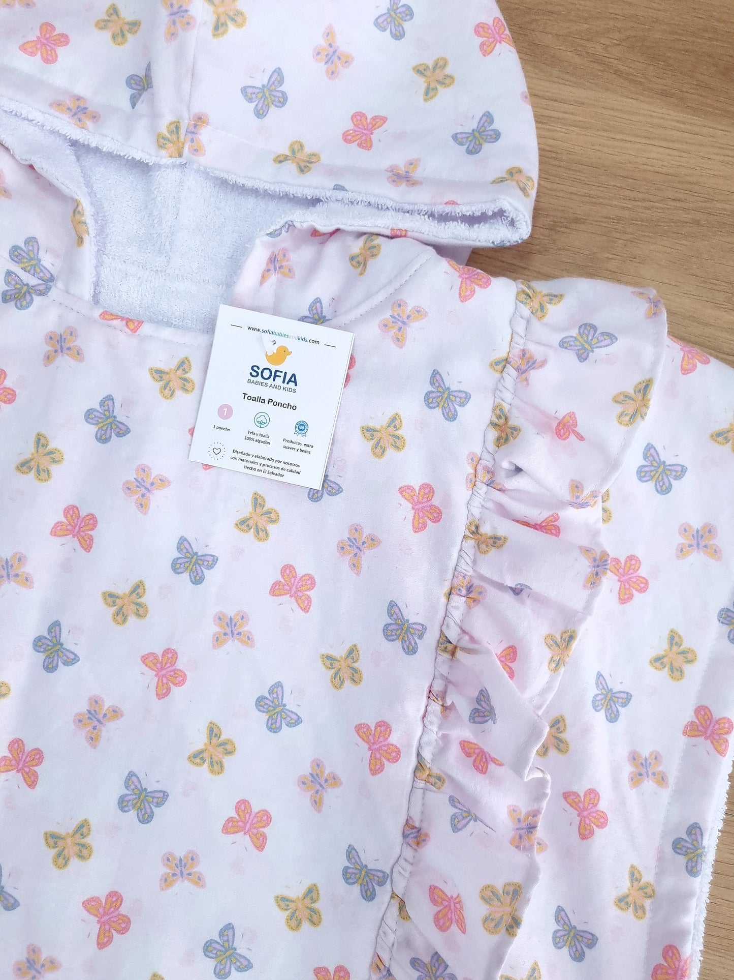 Toalla Poncho Mariposas de Colores