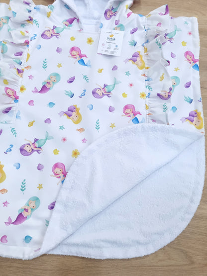 Toalla Poncho Sirenitas