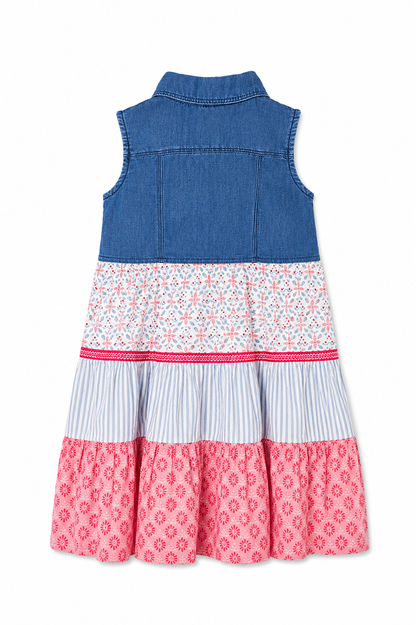 Vestido Denim Flores
