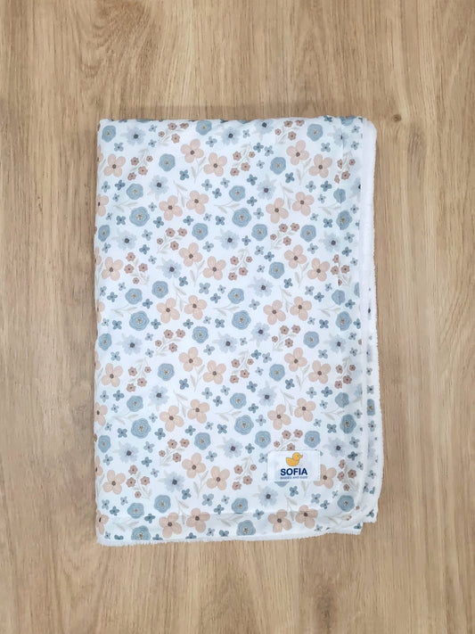 Colcha Polar. Flores Timeless