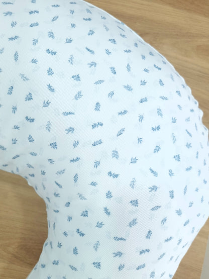 Almohada de lactancia. Hojitas Azules