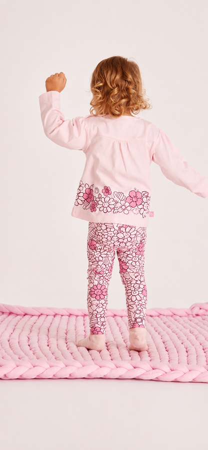 Conjunto Pantalón. Rosa Flores
