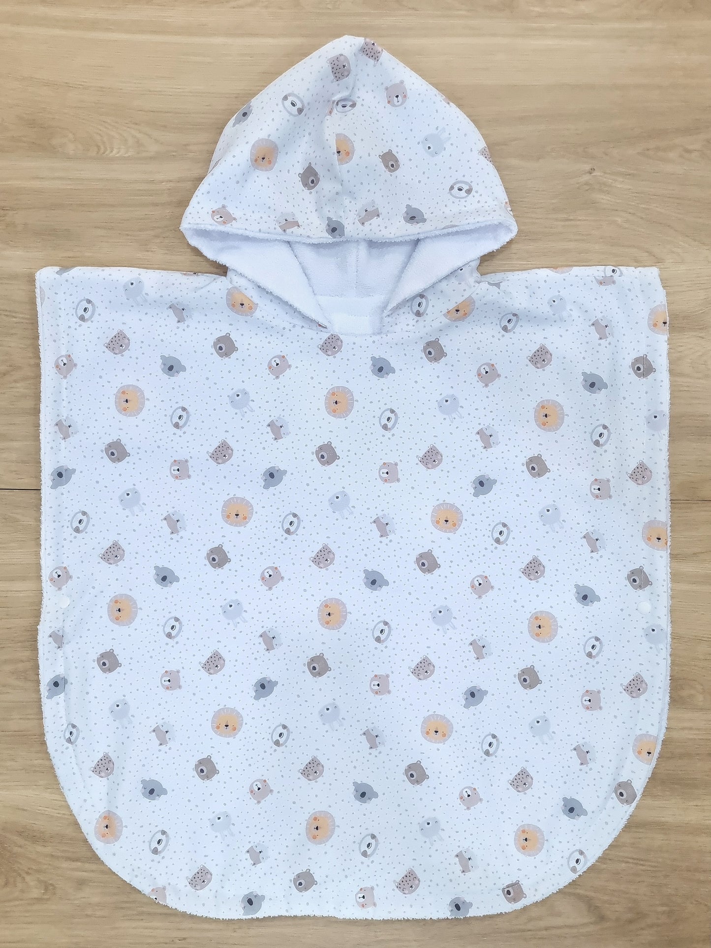 Toalla Poncho Animalitos de caritas