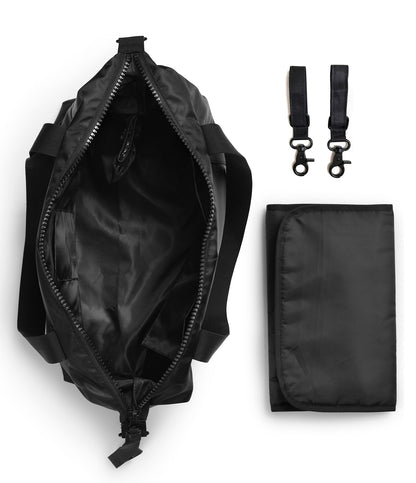 Bolso cambiador Soft Shell - Negro brillante