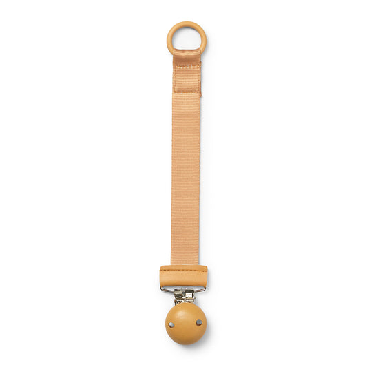 Pacifier Clip Wood - Gold