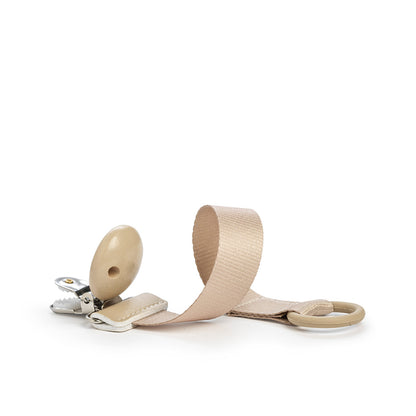Pacifier Clip Wood - Pure Khaki